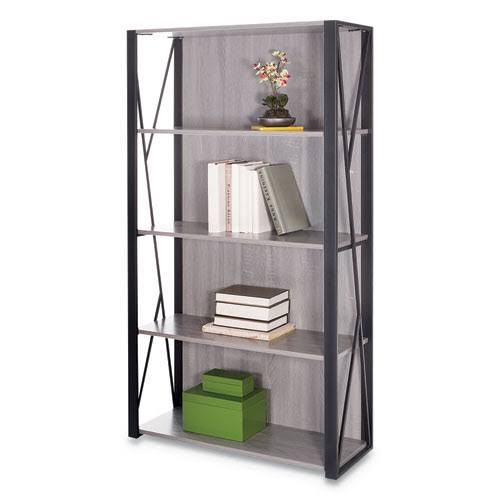 Gray 4 Shelf Bookcase M6363