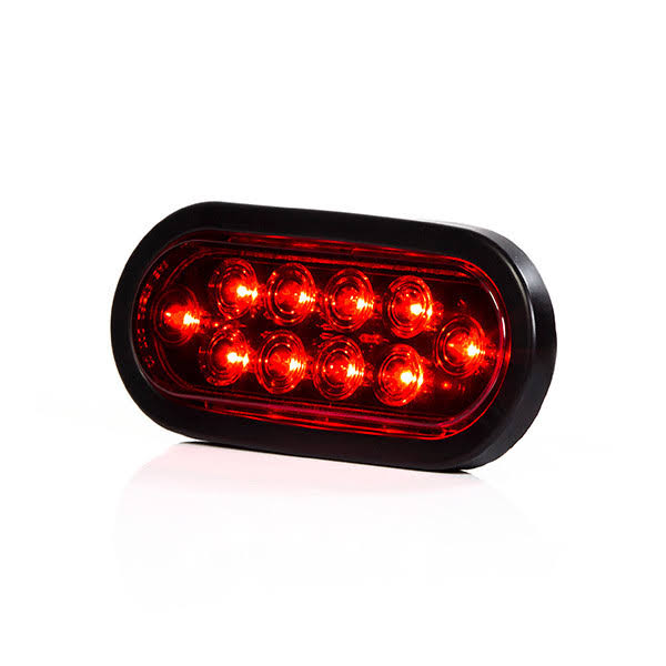 12 New LED Sealed Red 6x22 Oval Stop Turn Tail Lights O5163