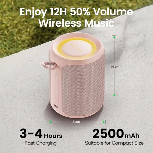 IP67 Waterproof Portable Bluetooth Speaker with Lights R8400
