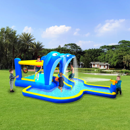 6 in1 Kids Inflatable Water Slide Park with Splash Pool R8051