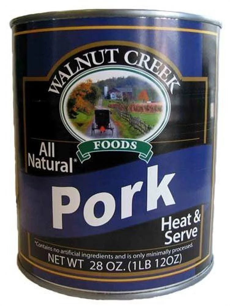 Canned Pork Chunks, All Natural, 28 Oz Pack of 4 W83948