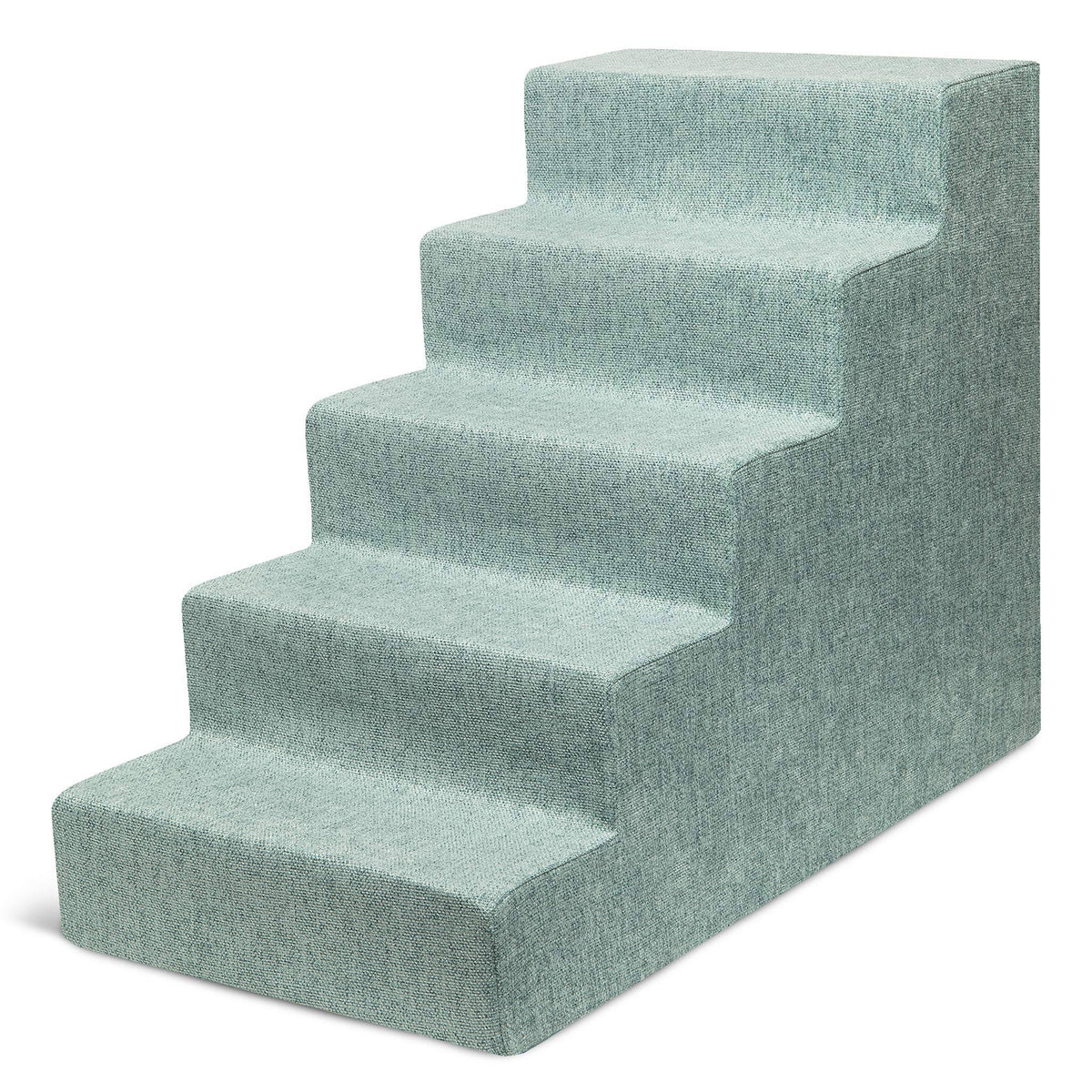 5-Step Pet Stairs with CertiPUR-US Certified Foam, Pale Teal, Large L1626