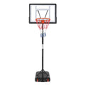 33 In. Portable Adjustable Basketball Hoop with PVC Backboard Y666058