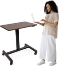 28 Inches Sit to Stand Desk with Locking Wheels Q6820