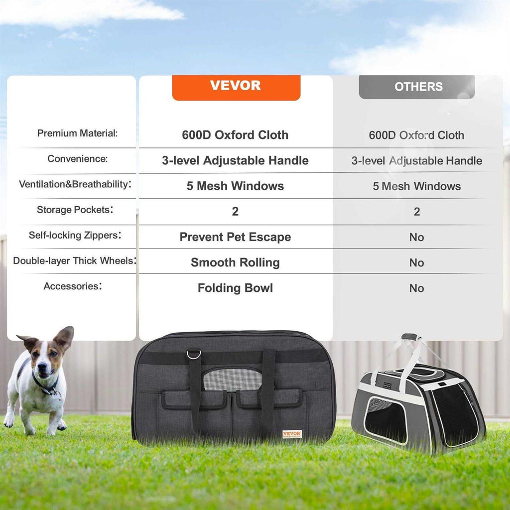 Cat Carrier with Wheels and Telescopic Handle B7570